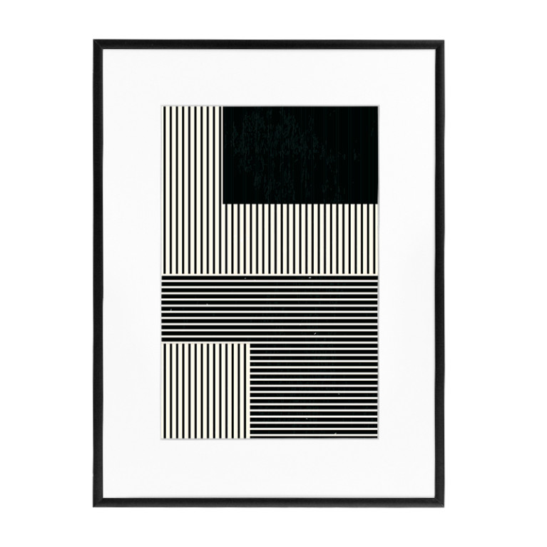 Wissellijst Aluminium Mat Zwart 45x60 cm - Art Print en Passe Partout
