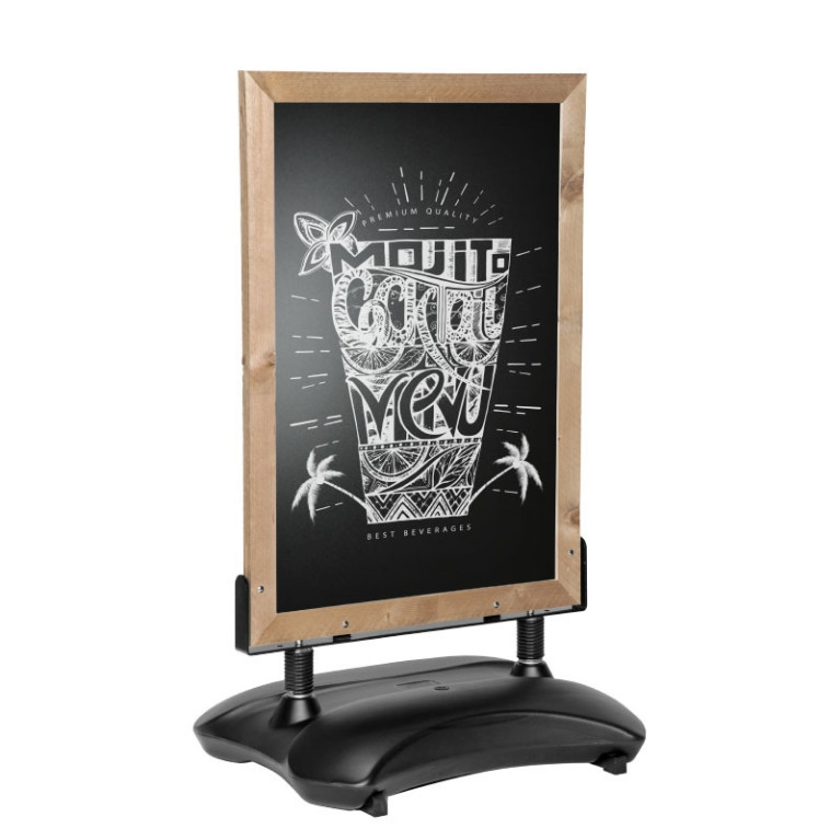 Stoepbord ChalkPro Steigerhout 80x105 cm sfeer
