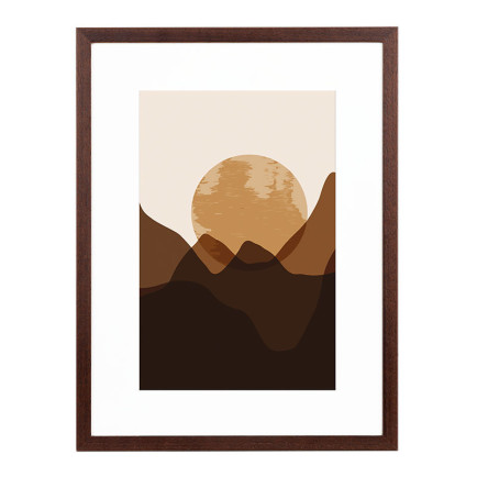 Wissellijst Teak 18x24 cm - Art Print en Passe Partout