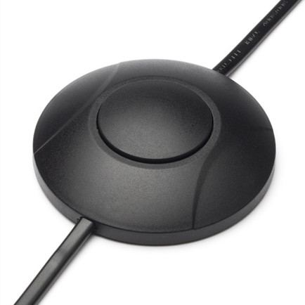 Vloerdimmer Zwart voor LED lampen 3-100 Watt tussen snoer